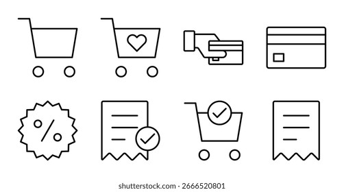 Wishlist and Payment Icon Collection for UI