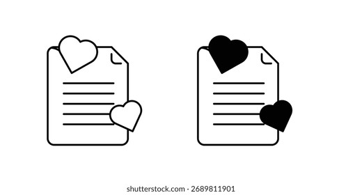 Lista de deseos conjunto de iconos con fondo blanco Vector Ilustración de stock