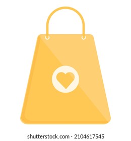 Wishlist shop bag icon cartoon vector. Store list. Write paper