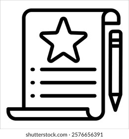 Wishlist Star Icon Element For Design