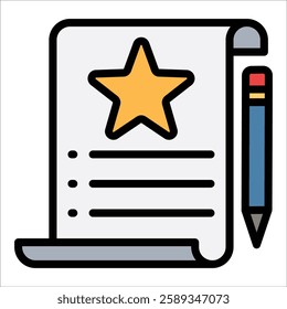Wishlist Star Icon Element For Design