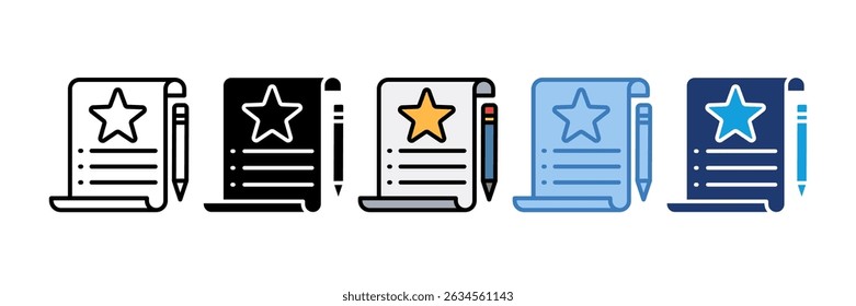 Elemento De Ícone De Estrela De Lista De Desejos Para Design