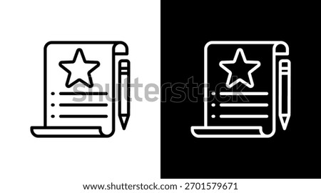 Wishlist Star With Icon Set Design