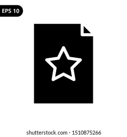 Wishlist with star icon vector illustration logo template. for app. eps10