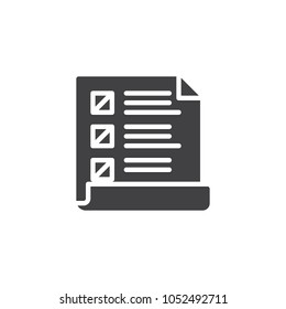 Wishlist vector icon. filled flat sign for mobile concept and web design. Shopping list simple solid icon. Symbol, logo illustration. Pixel perfect vector graphics
