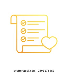 Wishlist vector icon stock illustration