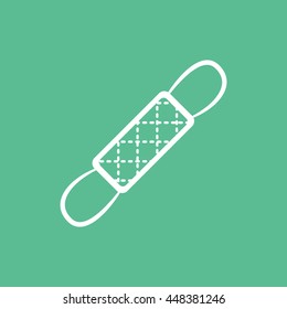 Wisp Of Bast Flat Icon On Green Background