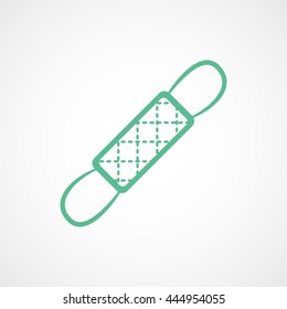 Wisp Of Bast  Green Flat Icon On White Background