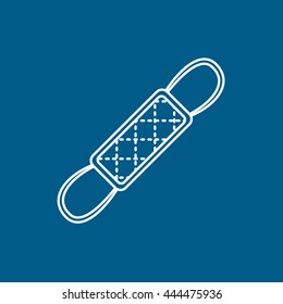 Wisp Of Bast Line Icon On Blue Background