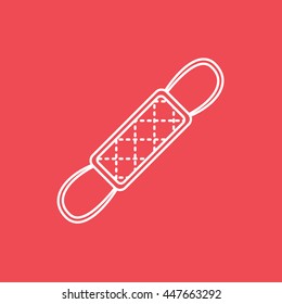 Wisp Of Bast Line Icon On Red Background