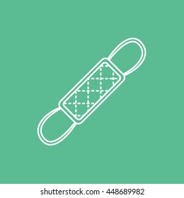 Wisp Of Bast Line Icon On Green Background