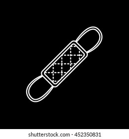Wisp Of Bast Line Icon On Black Background