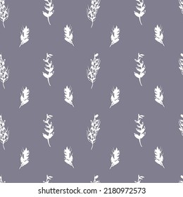Wispy Abstract Flowers in greens, purples and pale yellow