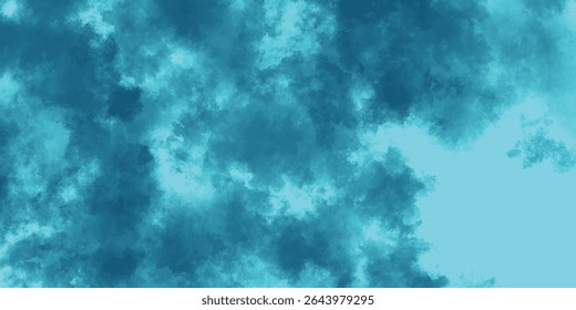 Nuvens de tempestade azul-turquesa sábias se espalhando graciosamente sobre uma tela azul celeste

