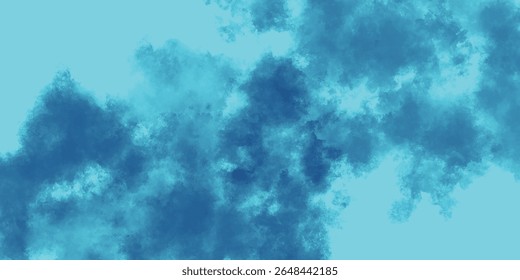 Nuvens de tempestade azul-turquesa sábias se espalhando graciosamente sobre uma tela azul celeste


