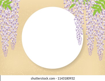 Wisteria flower background material. Japanese style image.