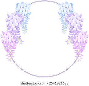 Wisteria flower vector material illustration