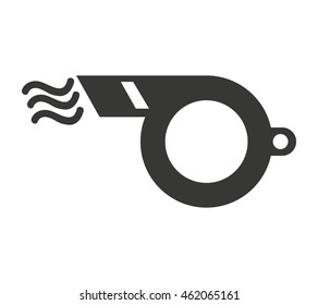 wistle referee silhpuette vector illustration icon design