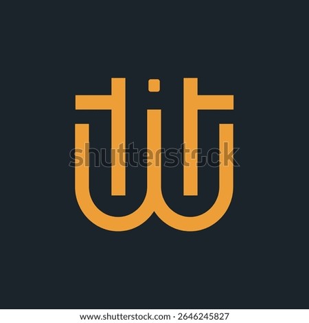 WIT letter logo design icon