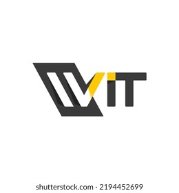 WIT modern creative letter mark logo design template