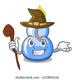 Witch alcohol burner mascot cartoon
