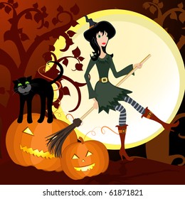witch before a night flight