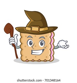 Witch biscuit cartoon character style