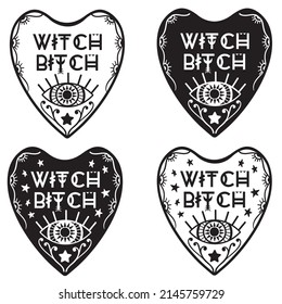 Witch Bitch Planchette Set EPS