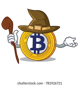 Witch Bitcoin Gold character cartoon