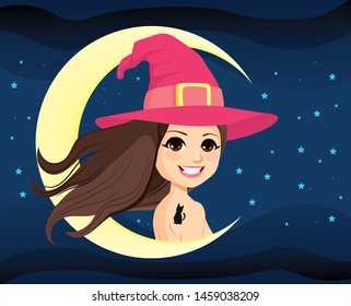 Witch Black Cat Tattoo Stock Vector (Royalty Free) 1459038209 ...