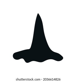 Witch black hat, great design for any purposes. Isolated white background.