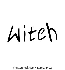 witch black inscriptions. for typography element on poster, background, wallpaper, mural, clothing etc.