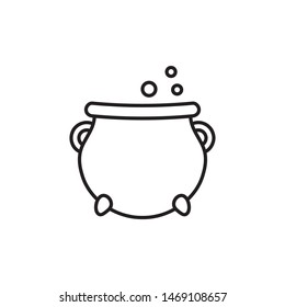 Witch boiler icon vector white background