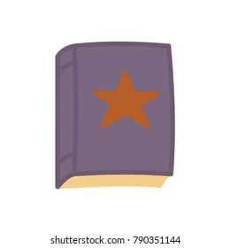Witch book halloween flat icon