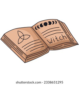 Witch book. Witchcraft and Magic. Vector.