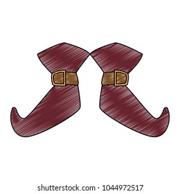 Witch boots cartoon