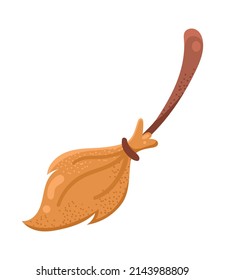 witch broom accessory isolated icon