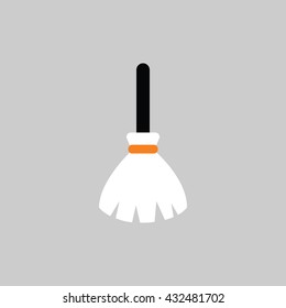 Witch broom flat icon