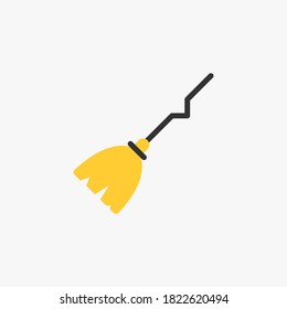 Witch broom icon isolated on background. Halloween symbol modern, simple, vector, icon for website design, mobile app, ui. Vector Illustration