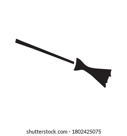 witch broom icon symbol vector isolated on white background