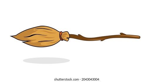 witch broom illustrations Halloween cartoon collection