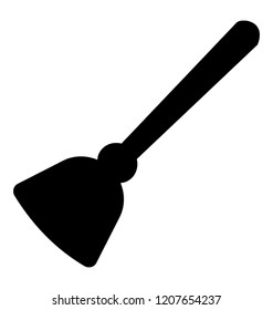 
Witch broom object as an old magical besom for a wicked wizard as a halloween
