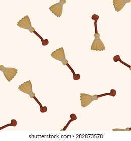 witch broom ,seamless pattern