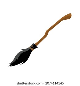 witch broom stick vector illustration 