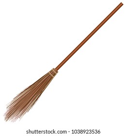 Witch broom, vector design