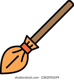Witch Broom vector icon. Can be used for printing, mobile and web applications.