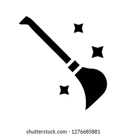 Witch broom vector, Magic related solid design editable stroke icon