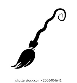 Witch broomstick, Halloween, vector design