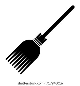 Witch broomstick icon isolated. Design element for decoration of congratulatory products for Halloween.