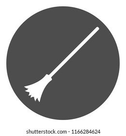 Witch broomstick icon. Vector.
